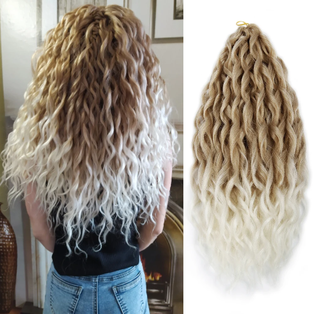 YxCherishair Afro Curls Synthetic Crochet Hair Braids Yaki Kinky Soft Ombre Loose Wave Braiding Hair Extensions 18 inches Black