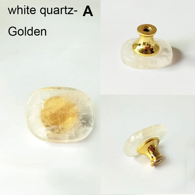 Mookaitedecor Set Of 4 Natural Agate Drawer Knobs With Screws, Irregular Grey Knobs Natural