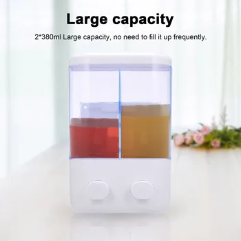 

Soap Dispenser Manual Pushing Liquid Soap Container Wall-mount Shower Bath Shampoo Dispenser Bathroom Washroom Accessories