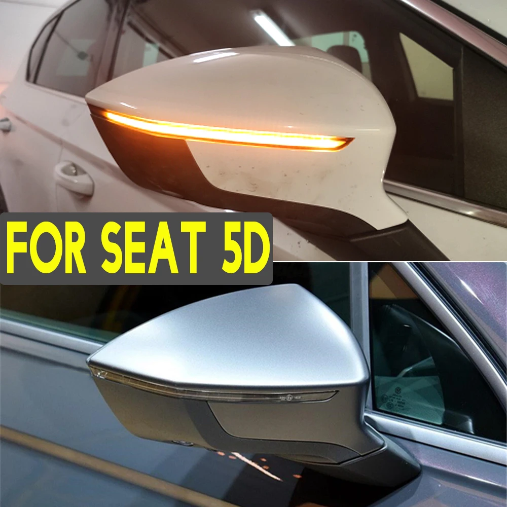 

2pcs For Seat 5D Cupra Ateca Tarraco 2016-2019 FR LED Rear View Mirror Indicator Dynamic Turn Signal Light