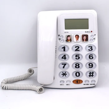 

FSK/DTMF Caller ID Handfree Corder Telephone Fixe Landline Phone Without Battery For Home Office Telefono Fijo For Elderly White