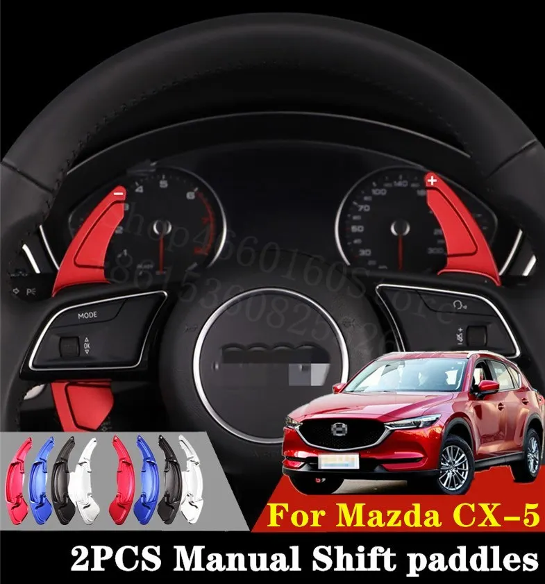 Puou Высокое качество для Mazda CX-5 2 шт. автомобильные аксессуары рулевое колесо алюминиевый сдвиг весло сдвиг расширение переключения передач