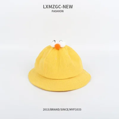 Yellow CoolCheer Горячая карамельный цвет детский головной убор мультфильм Улица кунжута Рыбацкая шляпа Новая шапочка для бассейна осень зима ветрозащитные шляпы - Цвет: Yellow