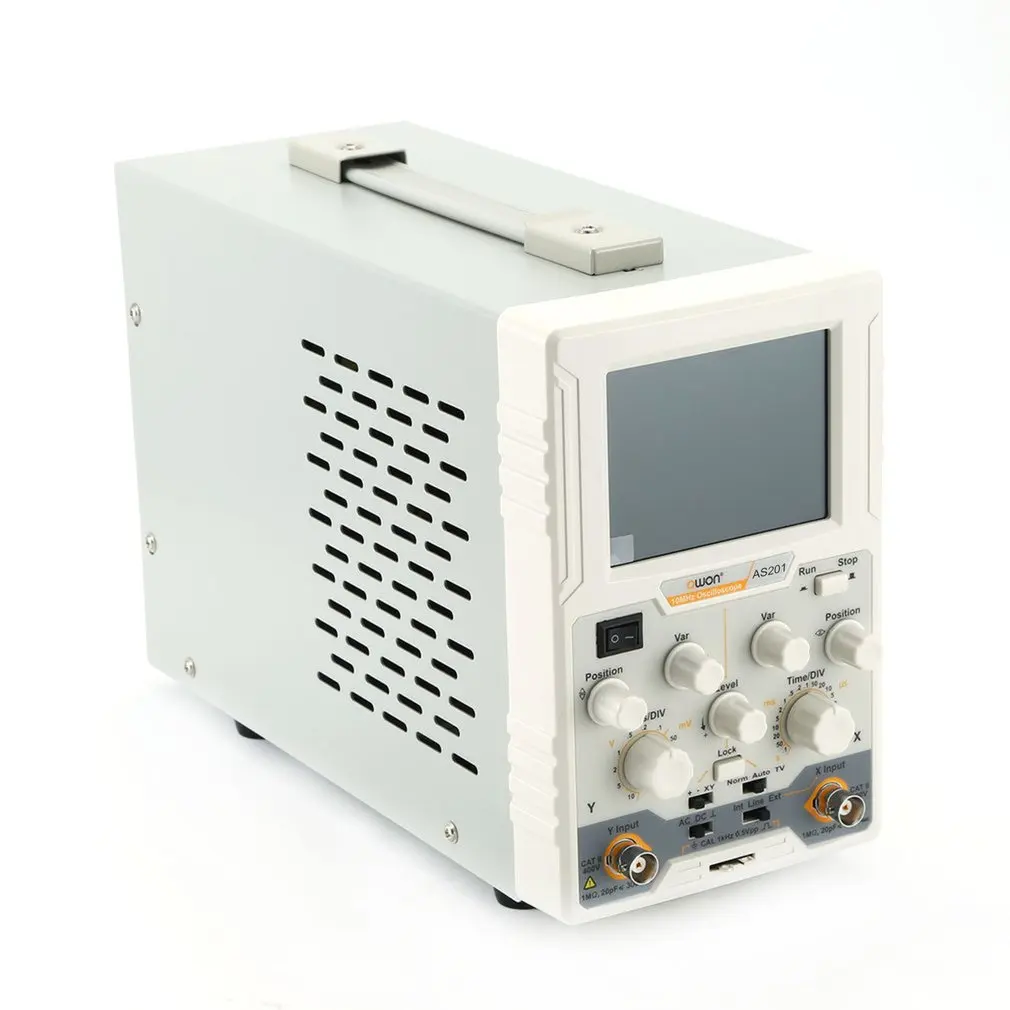 OWON AS201 20 МГц 100 мс/с одноканальный ЖК-цифровой осциллограф Scopemeter Norm/Auto/tv Run/Stop