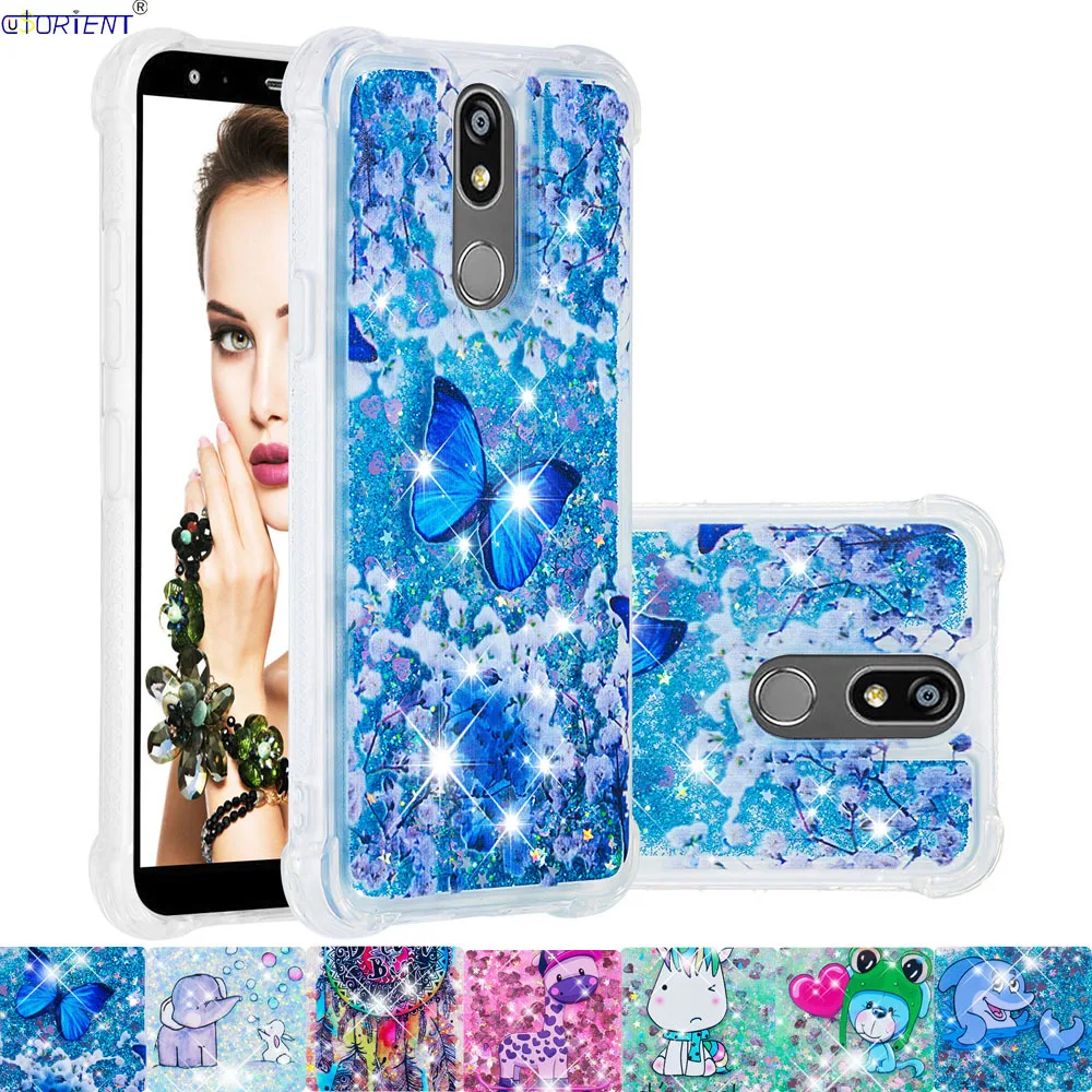 Чехол для LG X4 2019 симпатичный чехол Stylo 5 блестящий Жидкий с полным покрытием K40