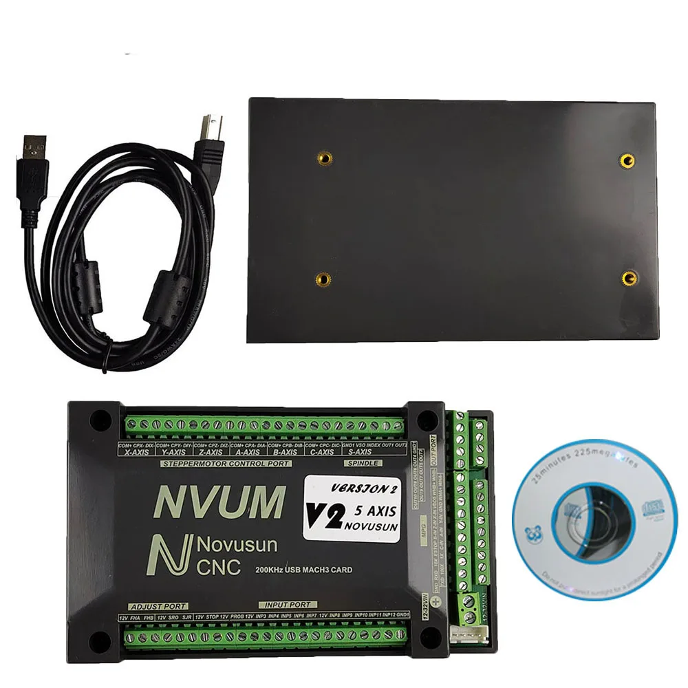 Бесплатная доставка плата управления Mach3 NVUMV2.1 200 кГц USB 3 оси 4 5 осей 6 контроллер