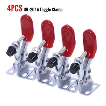 

4pcs GH201A Horizontal Vertical Toggle Clamp Quick-Release 27KG Hand Clip Tool Vertical Toggle Clamp For Woodworking Joinery