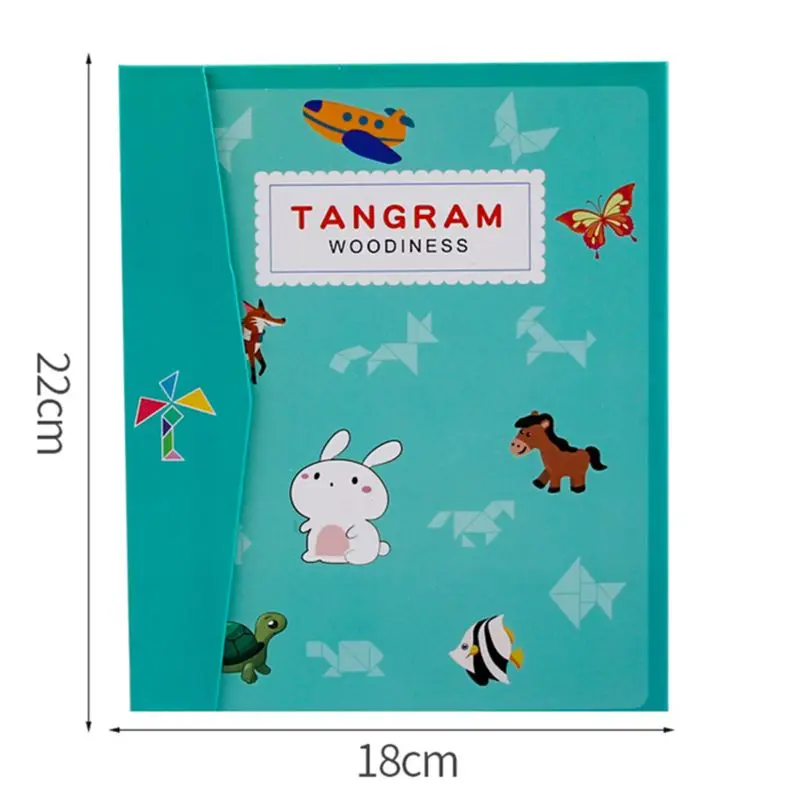 96 Магнитные пазлы Tangram Детские игрушки Монтессори обучающая Волшебная книга костюм 96 Магнитные пазлы Tangram