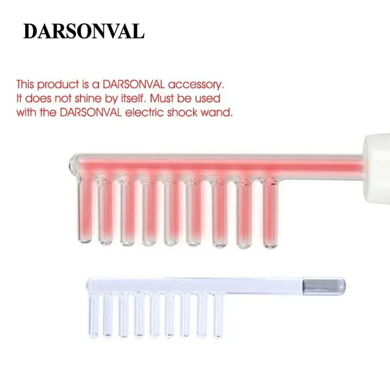 DARSONVAL 1 шт. высокочастотная расческа для лица стеклянные трубки электрод