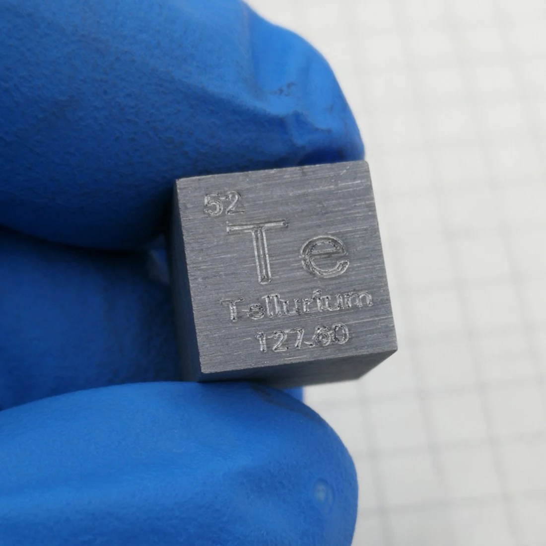 Металлический теллюриевый куб 10X10 мм (te③ 99.99%) Периодическая таблица элементов