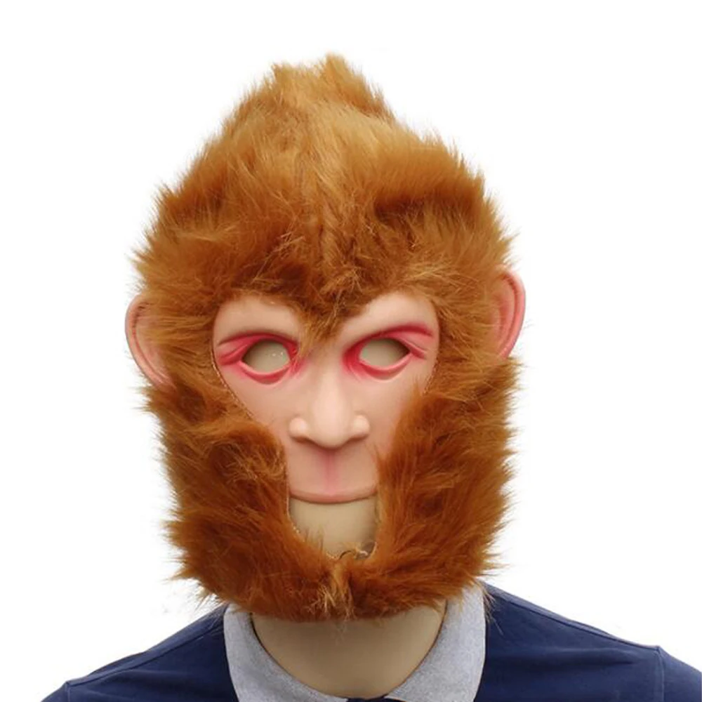 Король солнце Wukong забавные животные Косплей Обезьяна горилла мягкий латекс +
