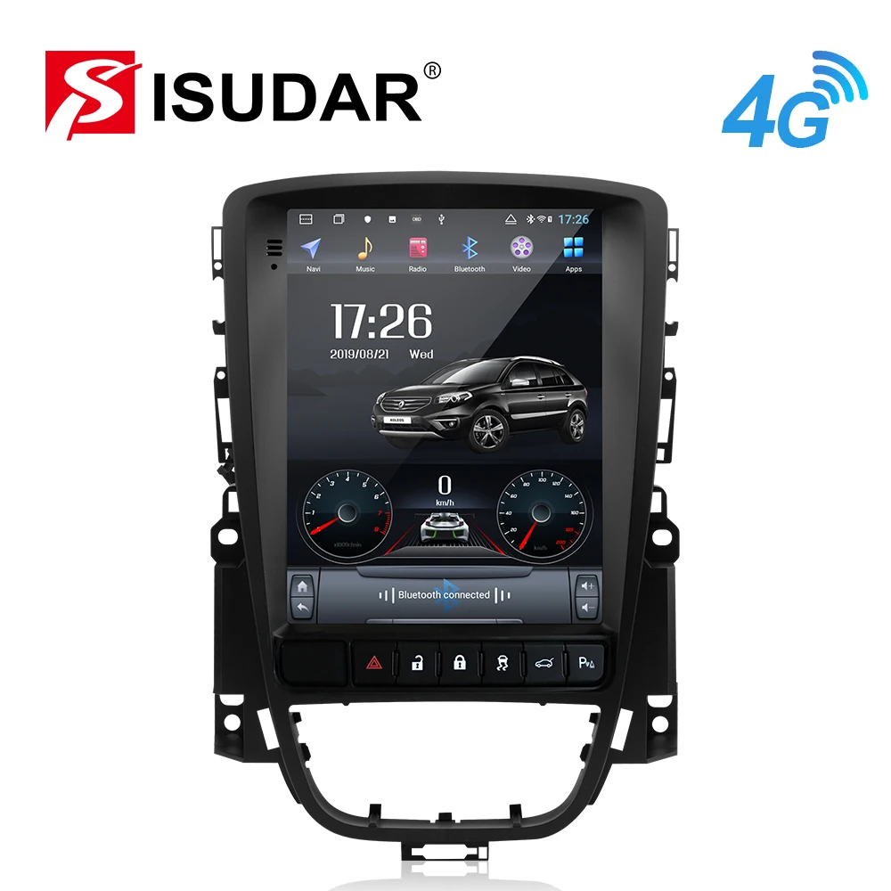 Android para Opel Gps do Carro Isudar Vertical Rádio Auto – Vauxhall Astra j Buick Verano 2009-2020 Multimídia 64 4g Rom Ram gb H53 1 Din