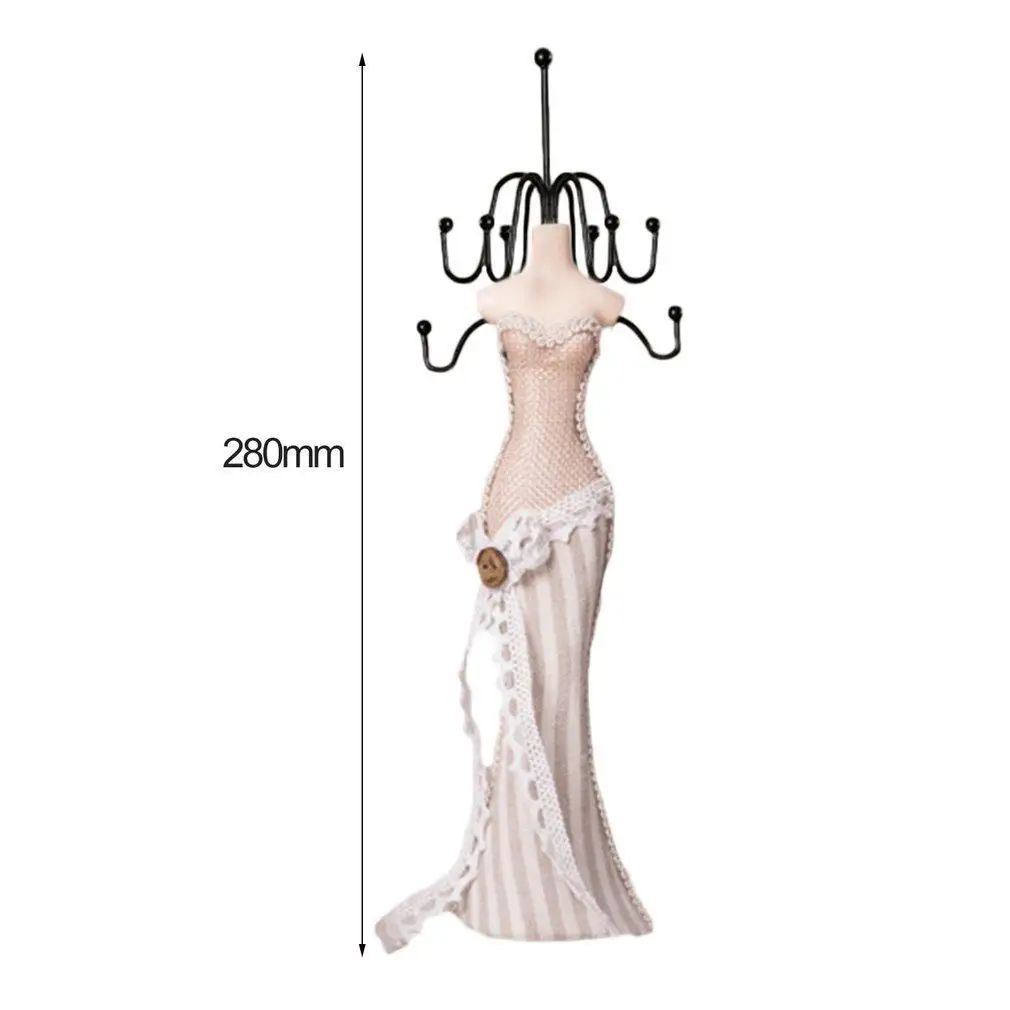 Смола Женщины стойки для показа сережек Манекен платье принцессы ожерелье