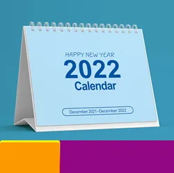 Calendrier de bobine de bureau en anglais Simple, fournitures de bureau, calendrier ins, calendrier quotidien, planificateur annuel, 2022 