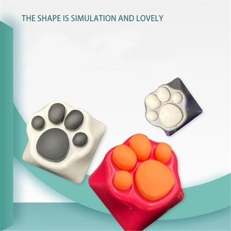 1 шт. Персонализированная клавиатура из АБС силикона с изображением кошачьей