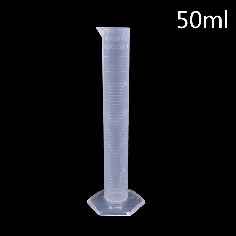 

50ml Plastic Measuring Cylinder Laboratory Test Graduated Tube tool Affordable Chemistry Set