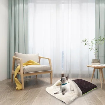 

Indoor Cat Bed Puppy Cuddle Cave Non Slip Cozy House Soft All Season Pet Supplies Small Dog Warm Nest Sleeping Mattress Kittens