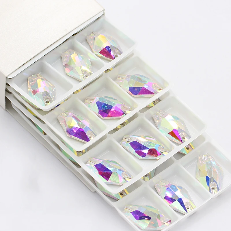 Shining Candy Crystal AB K9 Flatback Sew-on Rhinestones Strass Glass for Diy Craft Christmas/Clothing Garment Decoration | Дом и сад
