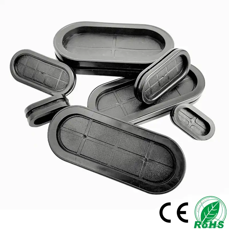 10pcs/lot Oval Rubber wire grommet gasket clamp Electric box inlet outlet Seal ring Dust plug
