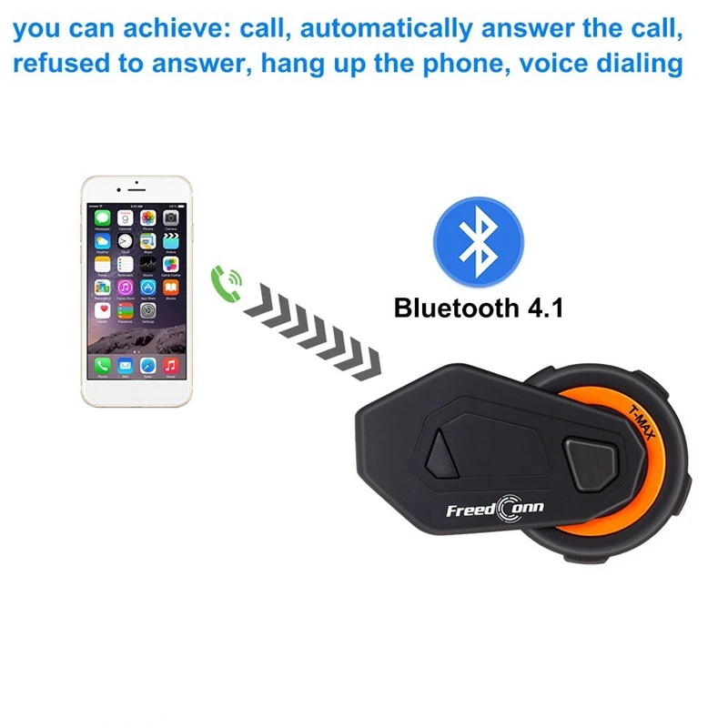 ABKT-2Pcs Freedconn T-Max мотоциклетный шлем Bluetooth гарнитура рация 6 человек рыцарь группа домофон Bt рация Fm R