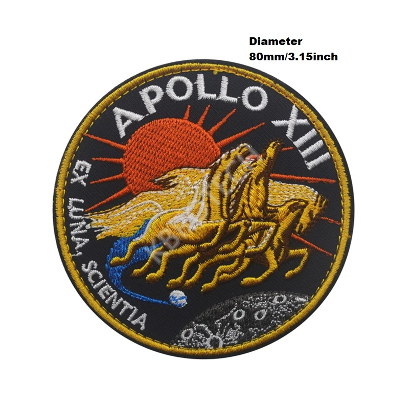 Apollo программа вышивка патч, вышитые патчи Военная Тактическая повязка на руку Наплечная Марка Вышивка для одежды