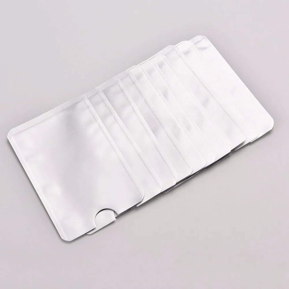 10pcs/lot Credit Card Protector Secure Sleeves RFID Blocking ID Holder Foil Shield Organizador Feminina