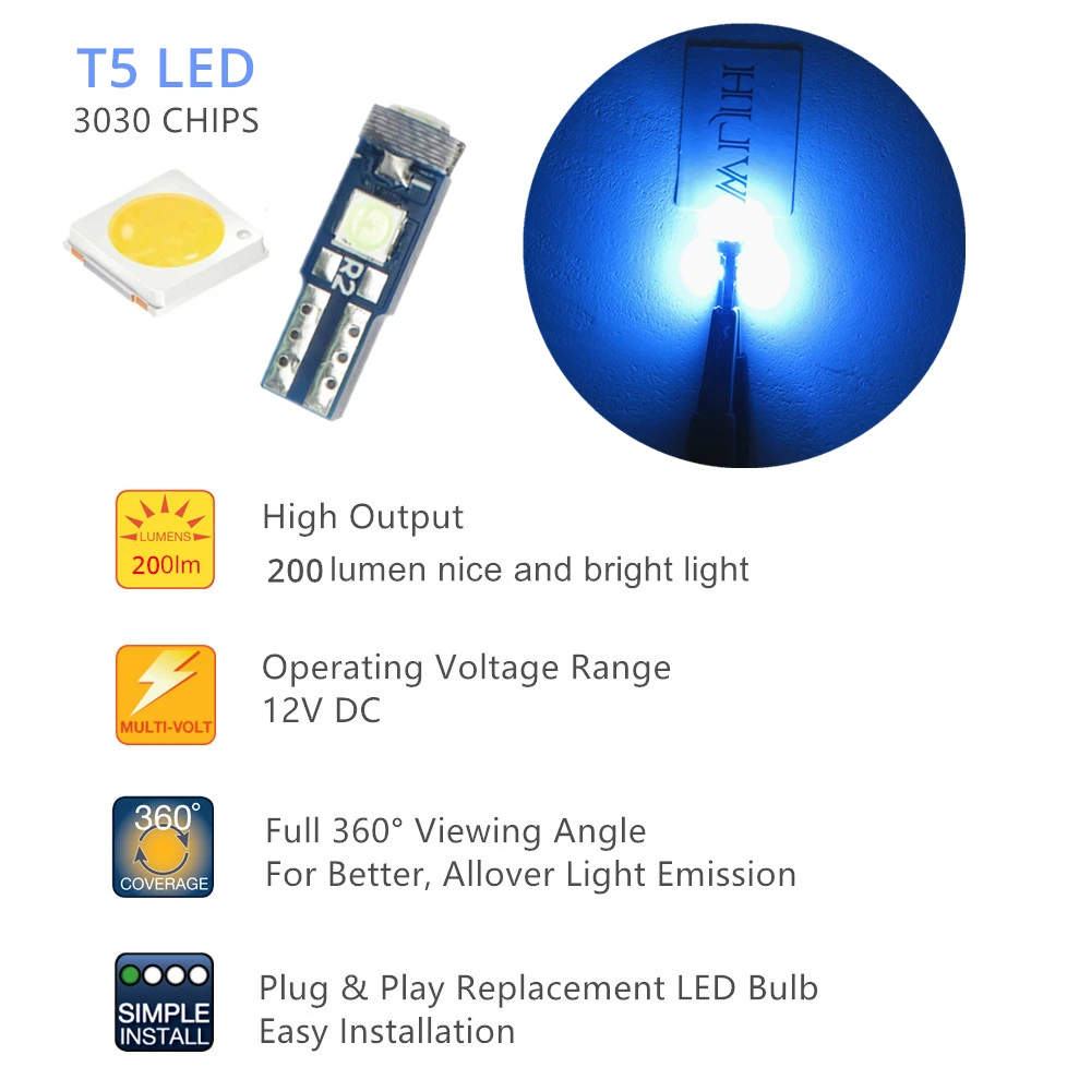 WLJH 21X тире Светильник лампы Led полный конверсионный комплект для Subaru Impreza 1999-2001 приборная панель Датчик кластера Предупреждение ющий индикатор