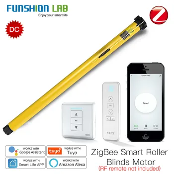 

Automatic 25mm Smart ZigBee Tubular Roller Blinds Motor DC RF433 Remote 38mm Tube Smart LifeTuya Alexa Google Home Voice Control