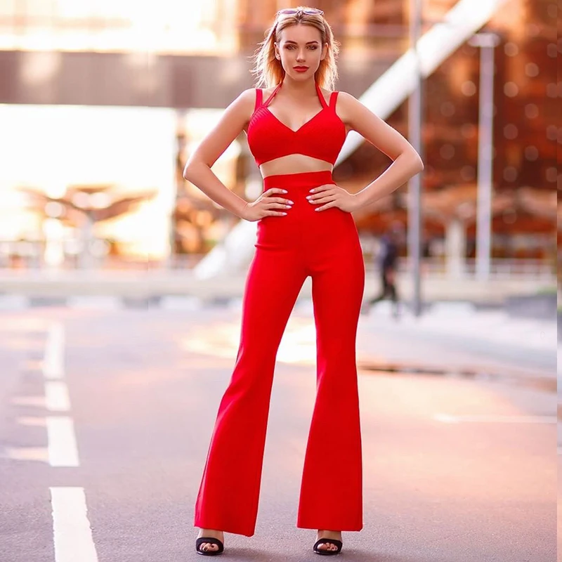 Комплект из двух предметов Женский Облегающий комбинезон на бретелях спагетти