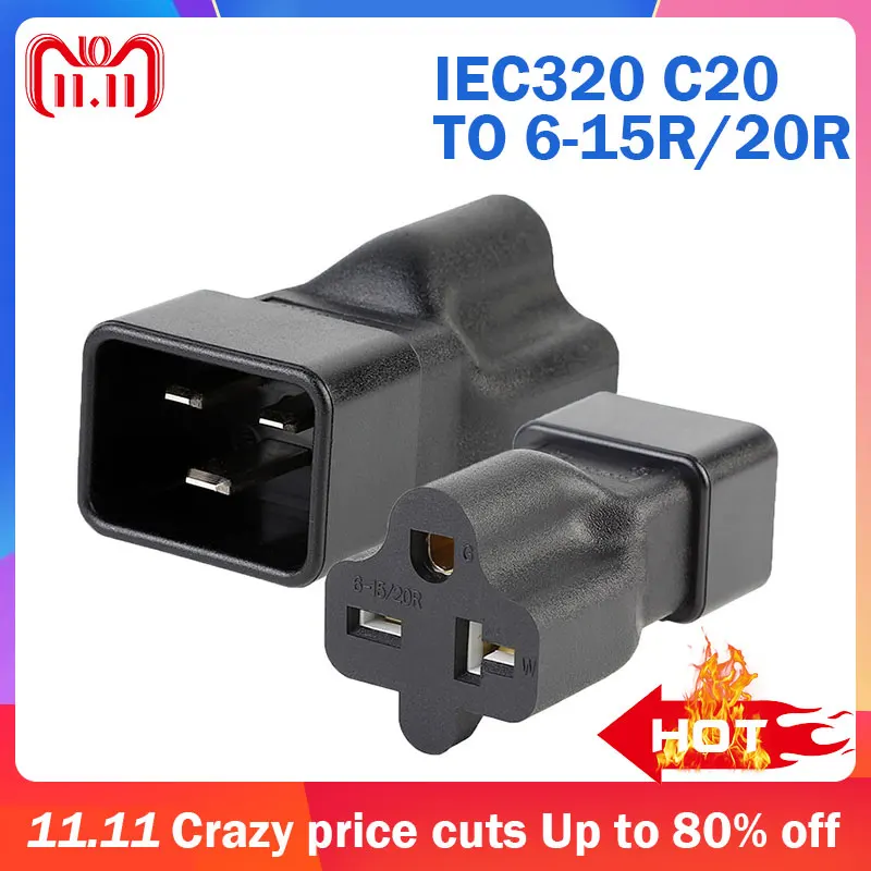 Два в одном IEC320 C20 к 6 15R адаптер питания переменного тока 20R Разъем конвертер