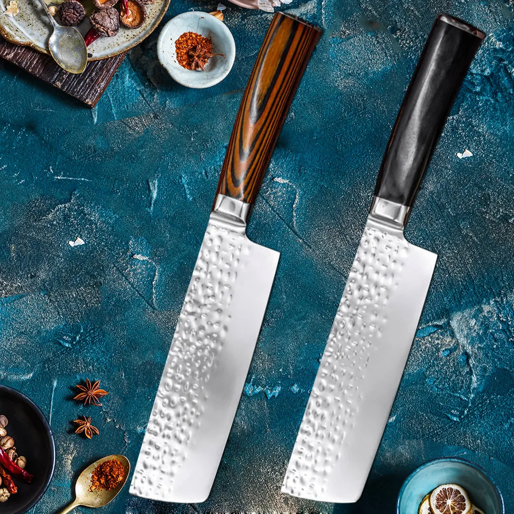 Handmade Kitchen Knife Meat Cleaver Japanese Chef's Cooking 5Cr15Mov Stainless Steel Household Slicing Knives Accessories | Дом и сад