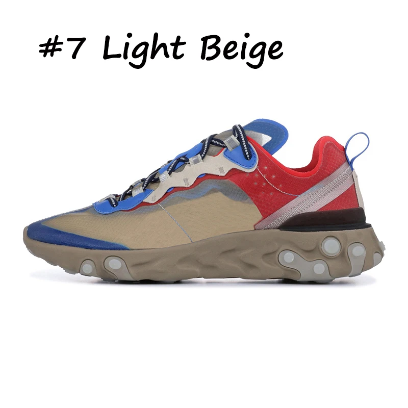 6 Новинка react element 87 55 спортивная обувь для мужчин и женщин легкая Тройная кость черный белый королевский Солнечный Красный мужские кроссовки спортивные sneak - Цвет: 6