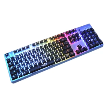 

104 Keys Gaming Backlit Keycap with Transparent Backlight ABS for Cherry6.25X Cross and Shaft Keyboard