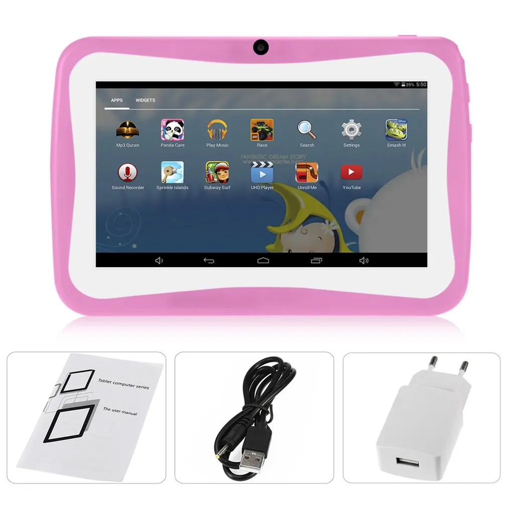 7 дюймов планшетный ПК для детей Android 4.4.2 Tablet 1 5 ГГц Quad Core 8 Гб WI FI планшет 1024x600 HD
