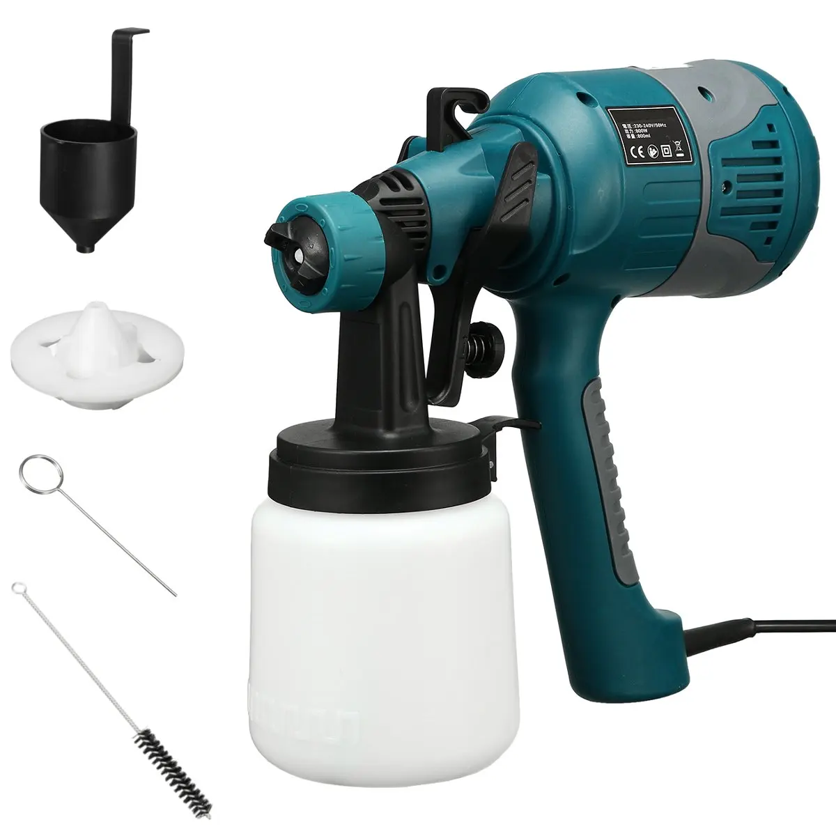 Электрические краскопульты Электрический Краскораспылитель компрессор с 800 мл банка-распылитель для стен, дверей, окон, заборов 230-240 в 800 Вт
