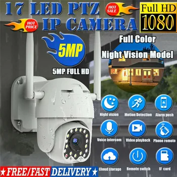 

New 1080P HD WIFI 17LED Camera Waterproof Security Wireless IR Cam Indoor Outdoor 2019