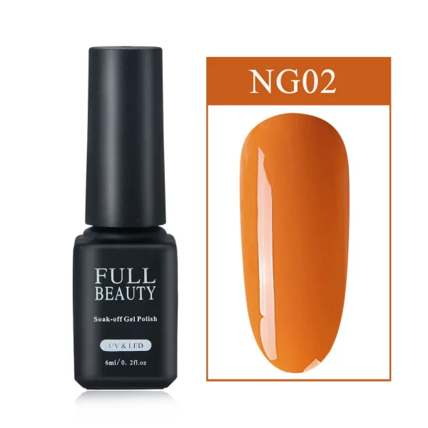 6 мл Гель-лак Hybrid Nails цветной полигель Vernis Полупостоянный УФ-гель для ногтей Гель-лак для ногтей для маникюра CHNG01-06 - Цвет: NG02