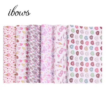 

IBOWS 22*30cm Synthetic Leather Fabric Printed With Fantasy Series For DIY Hair Bows Accessories Handmade Bags Crafts Materials