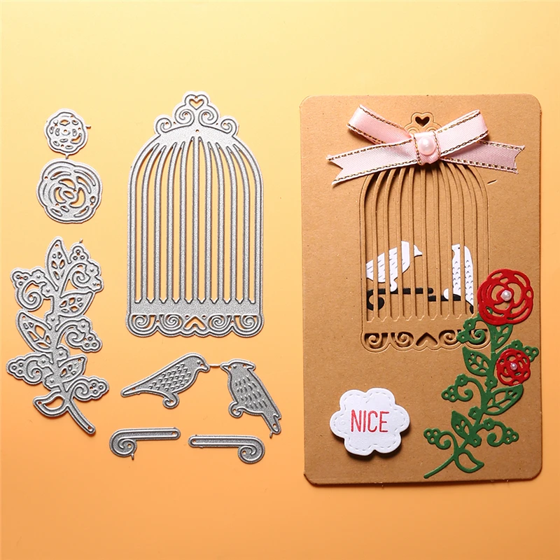 

InLoveArts Cage Flower Bird Dies Metal Cutting Dies Card Making Scrapbooking Dies Embossing Cuts Craft New 2019 Dies