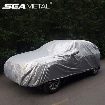 

SEAMETAL Waterproof Car Cover Outdoor Sun Shade Full Covers Sun Shield UV Rain Frost Snow Dust Resistant Universal For Sedan SUV