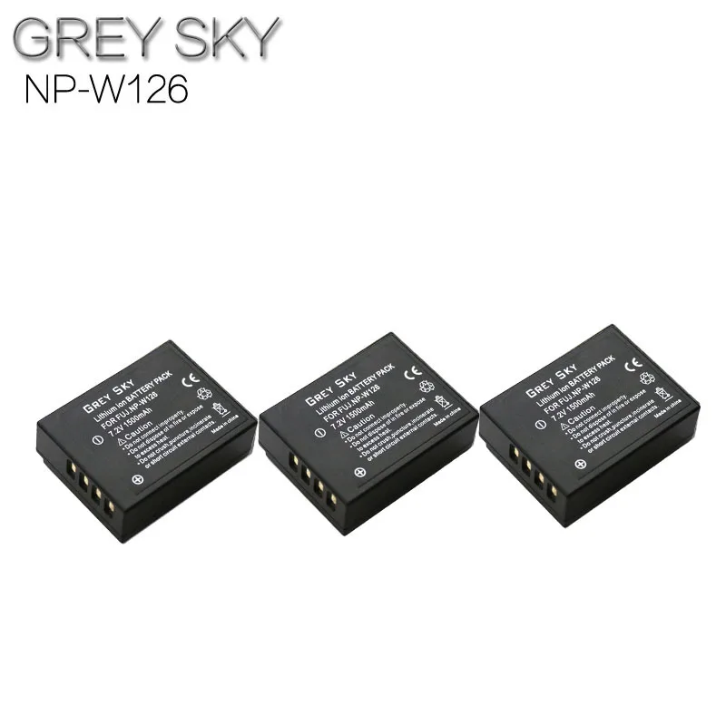 1500 мАч NP-W126 NP W126 NPW126 батареи и ЖК двойное зарядное устройство для Fujifilm Fuji X-Pro1 XPro1 X-T1 XT1, HS30EXR HS33EXR X PRO1 - Цвет: 3 battery