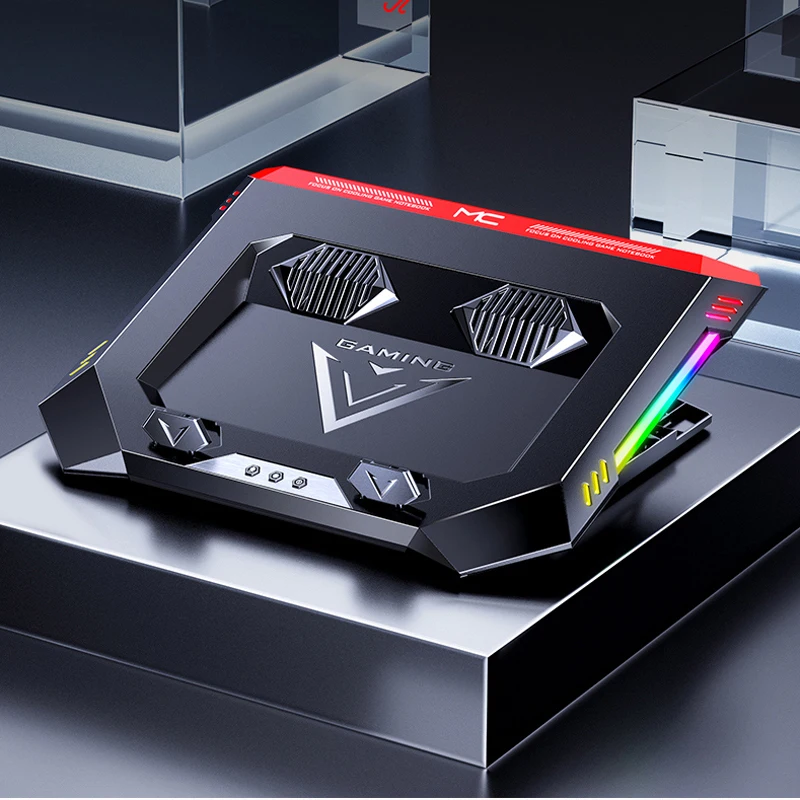 Кулер игровой RGB для ноутбука регулируемая подставка 2021 об/мин мощная