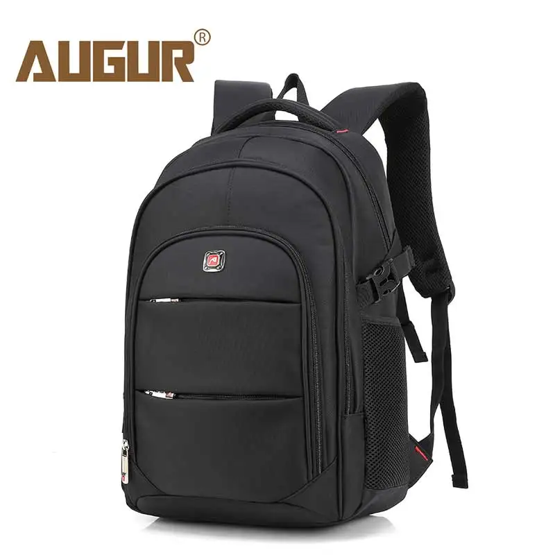 Black AUGUR, мужские рюкзаки, 17 дюймов, для ноутбука, USB, водонепроницаемый, рюкзак, дорожная сумка, Оксфорд, для женщин, для студентов, Снова в школу, сумки для подростков - Цвет: Black