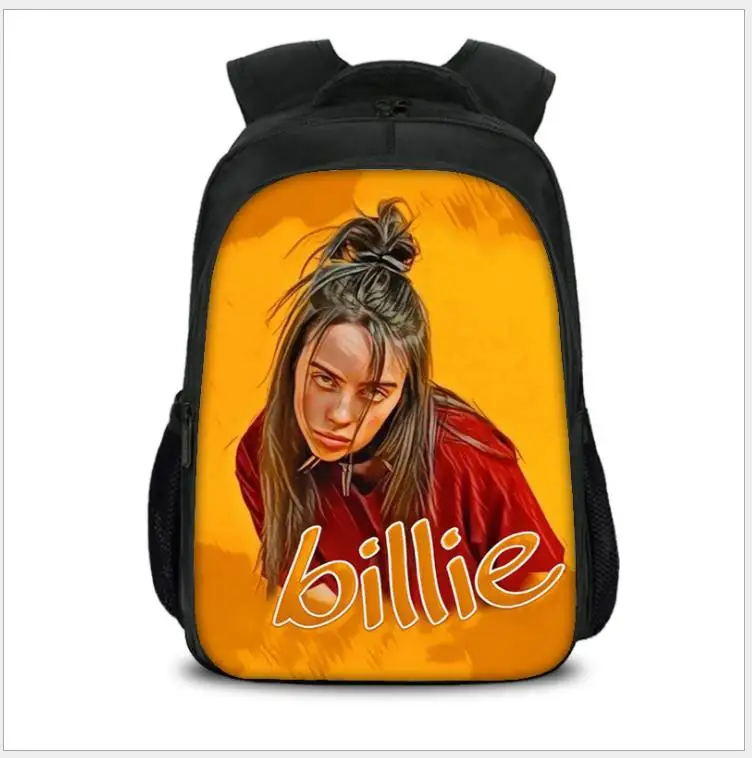 as pictures Billie Eilish рюкзак для школы 16 дюймов Детские рюкзаки Детский рюкзак для девочек и мальчиков Mochila Escolar - Цвет: as pictures