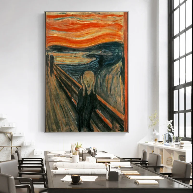 Edvard Munch The Cry знаменитые картины на холсте репродукции абстрактный классический