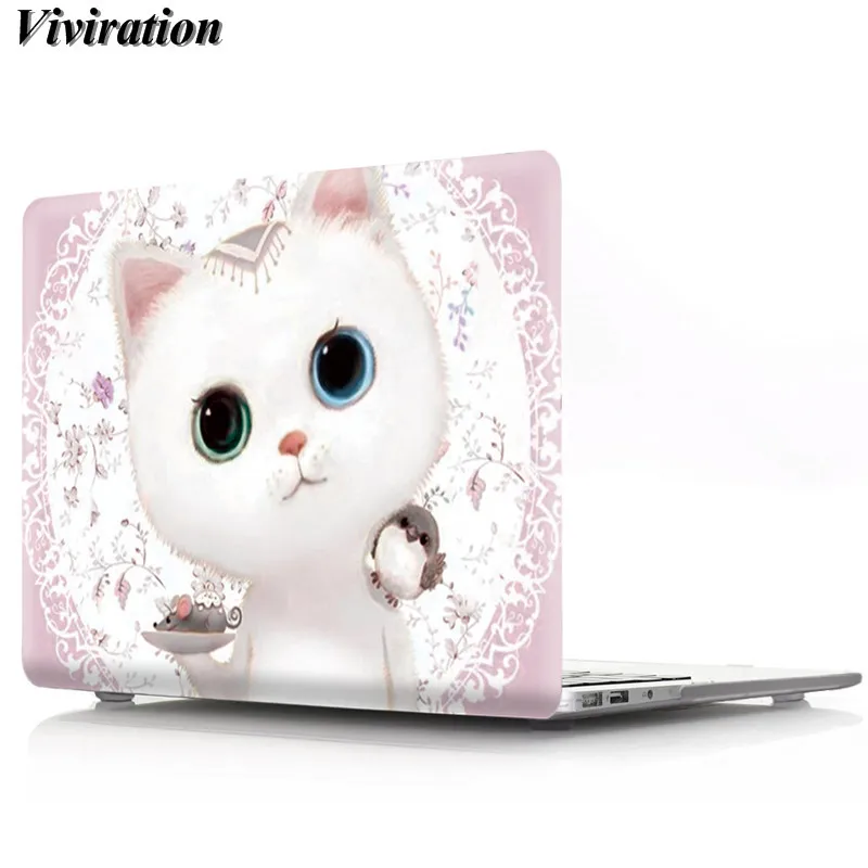 Два игривых и милых принта кошек, чехол для ноутбука Macbook Pro 13 A1706 A1989 с сенсорной панелью, пластиковый чехол для ноутбука - Цвет: 013B