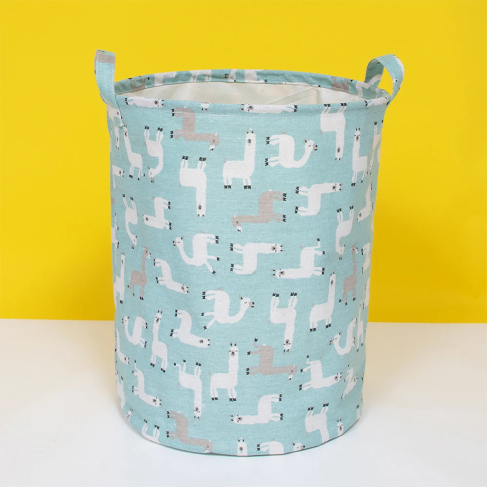 40x50cm Folding Laundry Basket Round Storage Bin Bag Large Hamper Collapsible Clothes Toy Holder Bucket Organizer Large Capacity