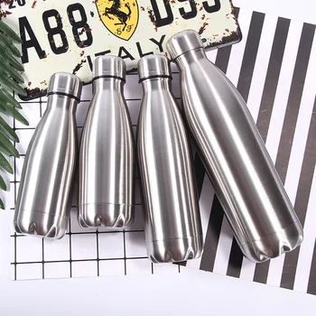 

Large Capacity Stainless Steel Water Bottle Single Wall Hot Cold Water Cola Bottle Leakproof Vacuum Flask 350/500/750/1000ml