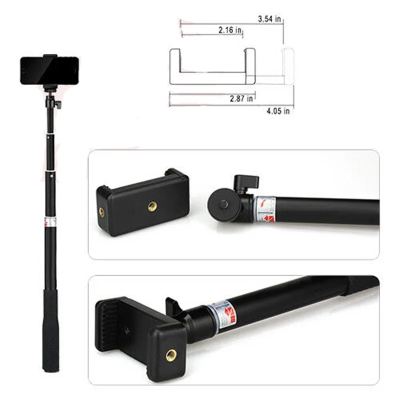 Anordsem Accessories Extendable Selfie Stick Monopod Mount Tripod for GoPro Hero 9 8 7 6 5 sj DJI Action Cameras For XiaomiYI 4K