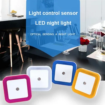 

Wireless Sensor LED Night Light EU US Plug Mini Square Night Lights For Baby Room Bedroom Corridor Lamp